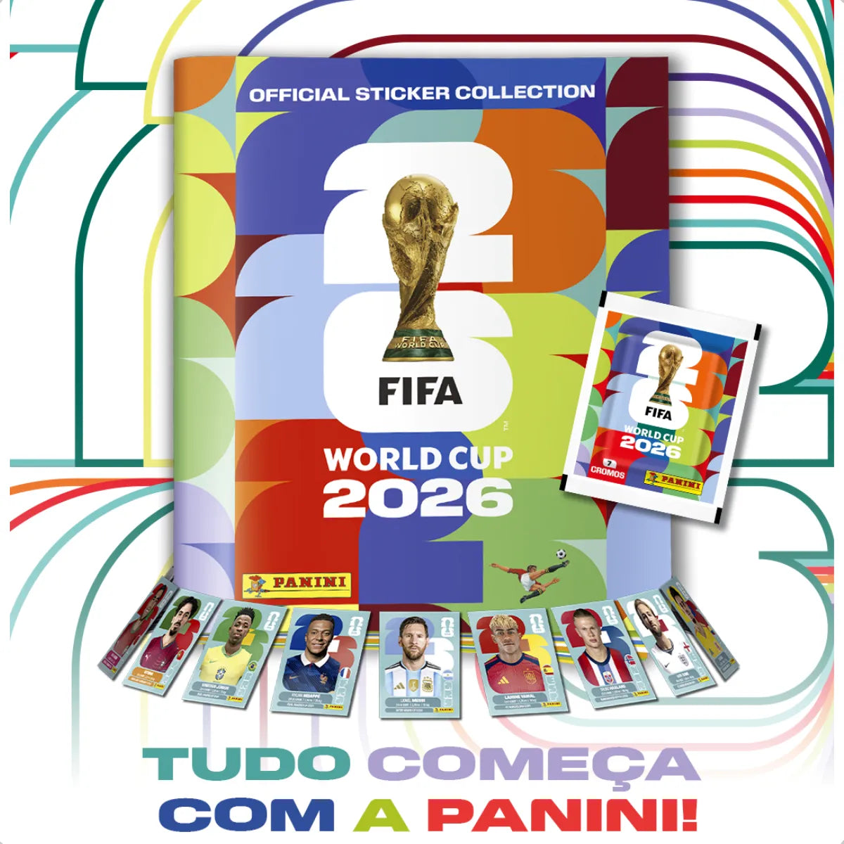 Álbum Copa Do Mundo 2026 + 105 Figurinhas (15 Envelopes) - Oficial - Image 3