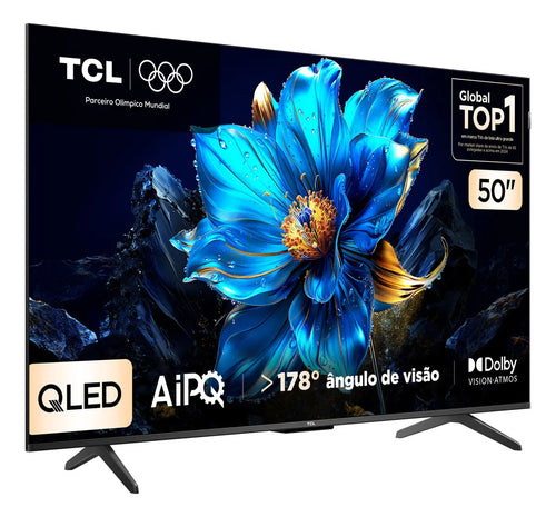 Imagem 1 de 10 de Smart TV TCL 50 Polegadas QLED 4K P7K WiFi Bluetooth Google TV HDR10+ Dolby Atmos Dolby Vision 50P7K