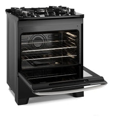 Fogão 5 Bocas Electrolux Preto Efficient Mesa de Vidro PerfectCook e Grades de Ferro (FE5GB) Bivolt