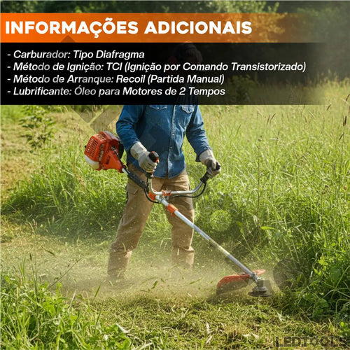 Imagem 7 de 9 de Roçadeira Knakasaki 75cc 3,5hp Gasolina 2 Tempos Profissional Multifuncional 4 Em 1