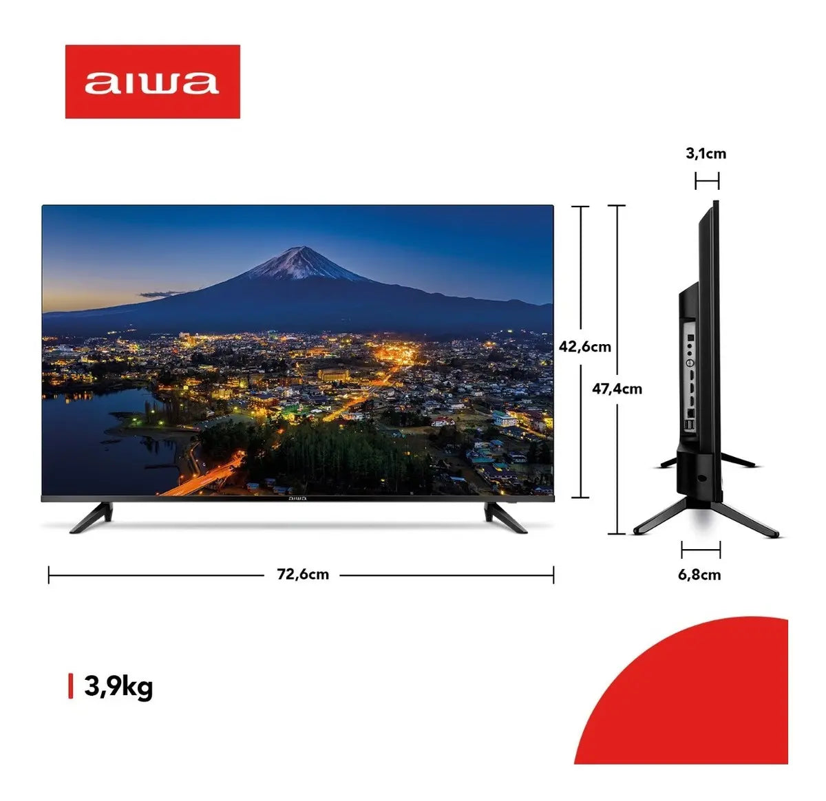 Smart TV AIWA 32” Android HD Borda Ultrafina HDR10 Dolby Áudio AWS-TV-32-BL-02-A - Image 9