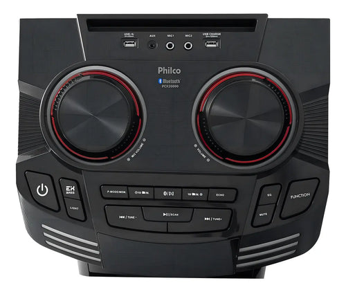 Imagem 4 de 4 de Caixa de Som Alto-falante Philco PCX20000 Bluetooth LED 1800W RMS Cor Preta