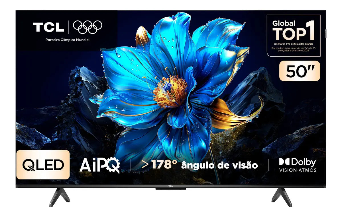 Smart TV TCL 50 Polegadas QLED 4K P7K WiFi Bluetooth Google TV HDR10+ Dolby Atmos Dolby Vision 50P7K - Image 2