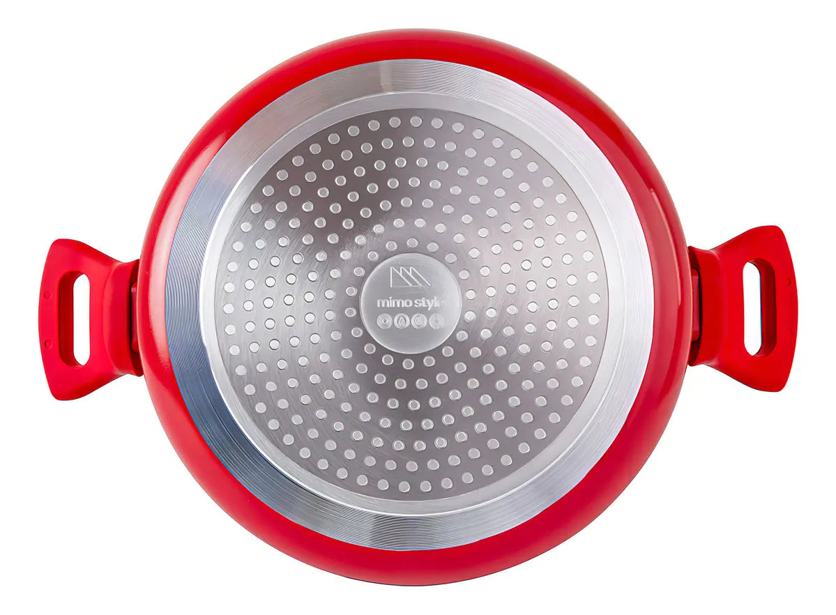 Conjunto Panelas Indução Cerâmico Pratic Cook Red 10 Pç Mimo - Image 9