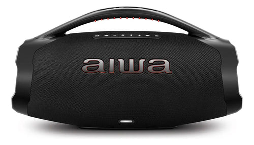 Imagem 1 de 11 de Caixa De Som Boombox Aiwa AWS-BBS-01B 200w IP66 30hs De Bateria Cor Preto