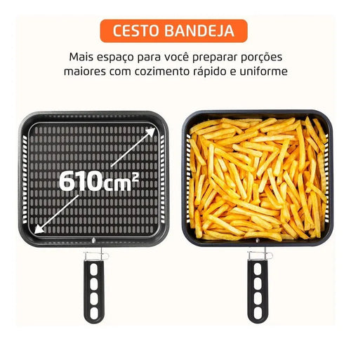 Imagem 4 de 9 de Fritadeira Elétrica AFON-12L-BG Forno Oven 12 Litros Preto Mondial