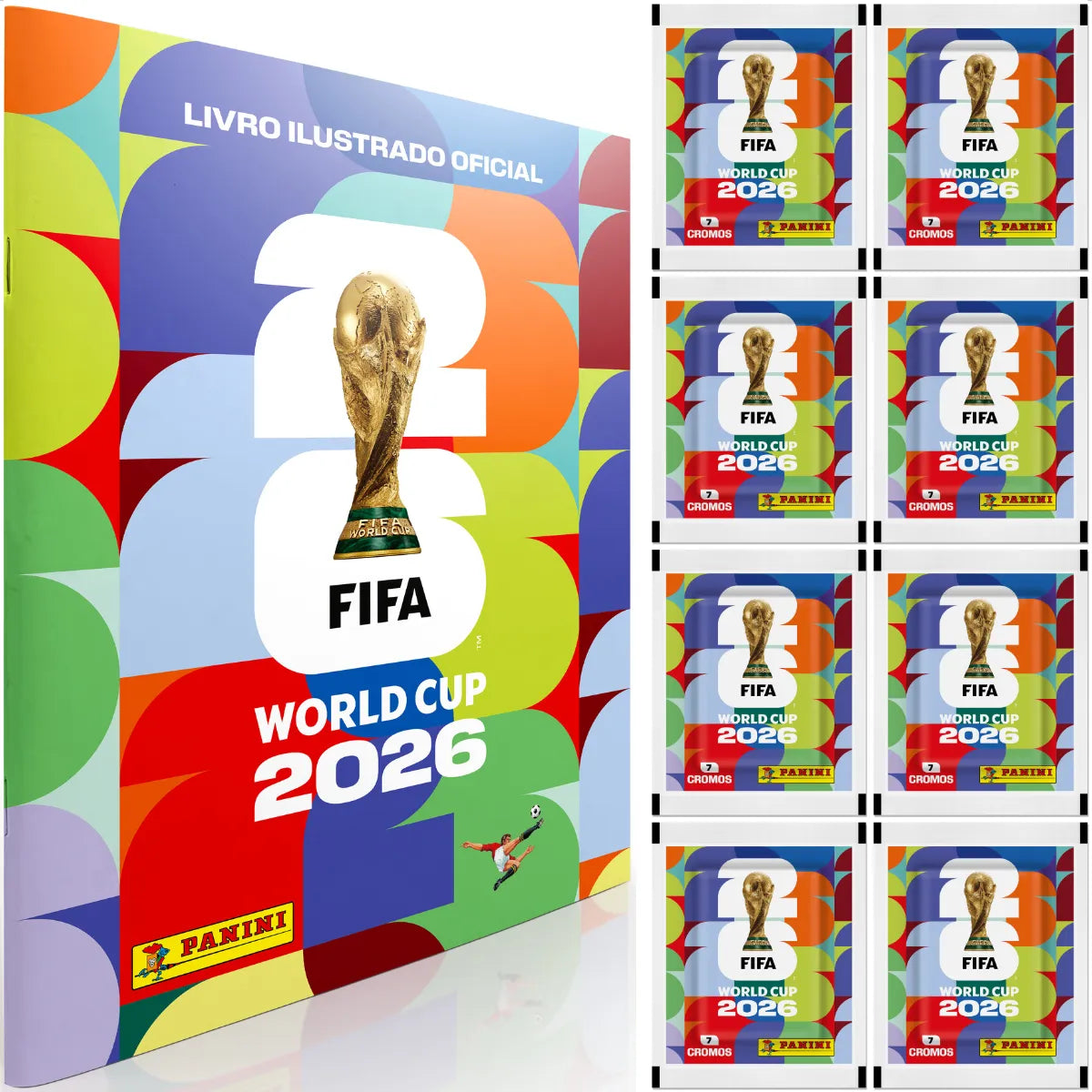 Álbum Copa Do Mundo 2026 + 105 Figurinhas (15 Envelopes) - Oficial - Image 1