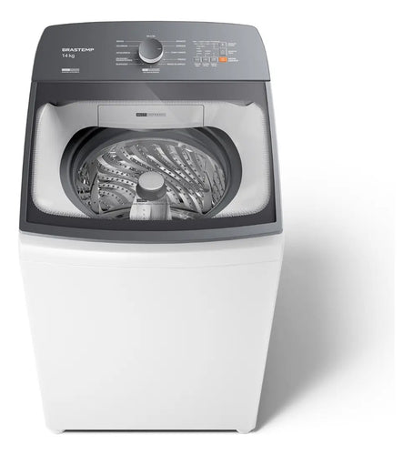 Imagem 1 de 10 de Máquina De Lavar Brastemp 14kg Branca Smart Sensor- Bwj14ab