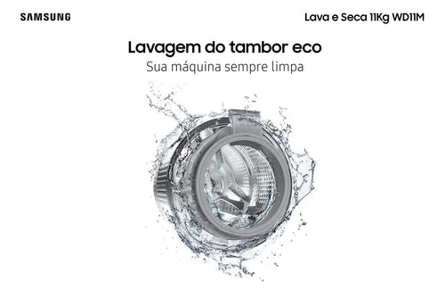 Imagem 4 de 7 de Lava E Seca Samsung Wd11m Com Digital Inverter Inox 11kg Cor Inox look