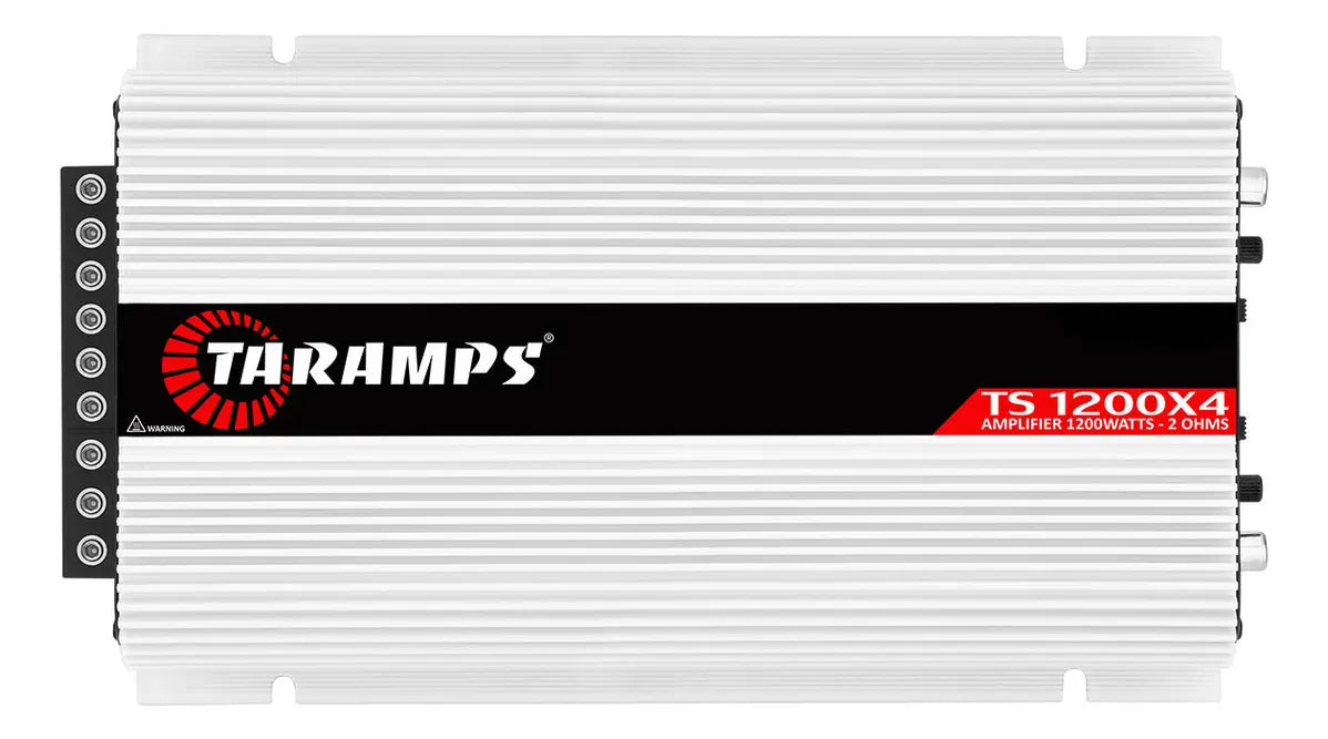 Modulo Amplificador Taramps Ts1200X4 2 Ohms 1200W Potencia Som Automotivo Alto Falante Driver Super Tweeter Entrada RCA 4 Canais Estereo Crossover HPL LPF FULL Conexao Bridge Branco Carro Camionete - Image 1