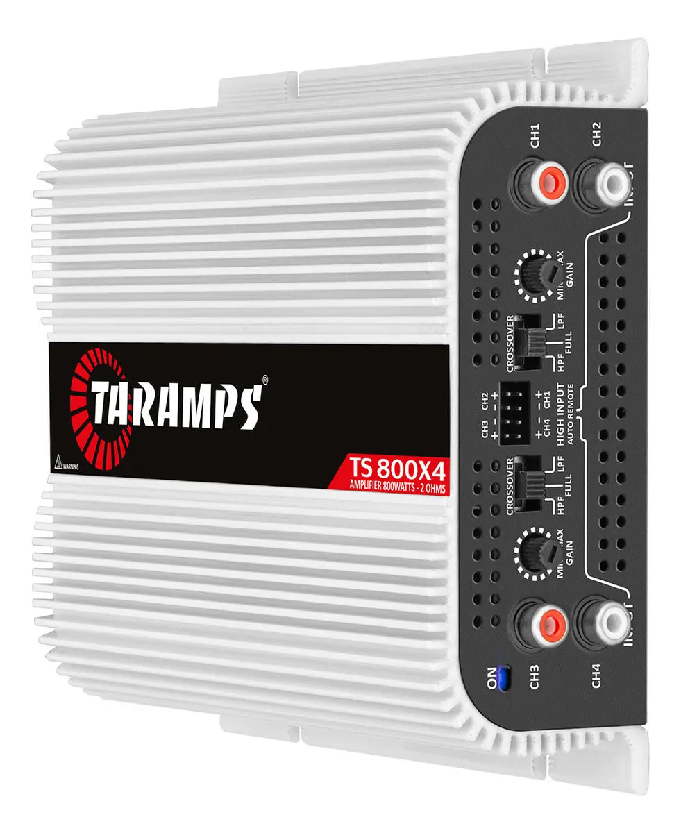 Modulo Taramps Ts800x4 2 Ohms 800W Potencia Rms Amplificador Som Automotivo Entrada Rca E Fio Crossover LPF FULL HPF Subwoofer Kit Duas Vias Drivers T800 4 Canais Carro Camionete Conexao Bridge Branco - Image 3